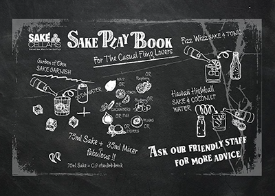 Sake Play Book On-The-Shelf Promotion material